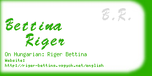bettina riger business card